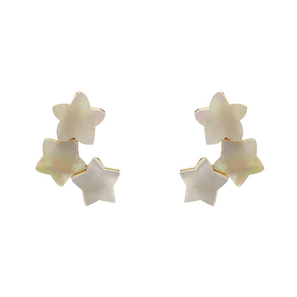 Pendientes Etoile Blanco nácar