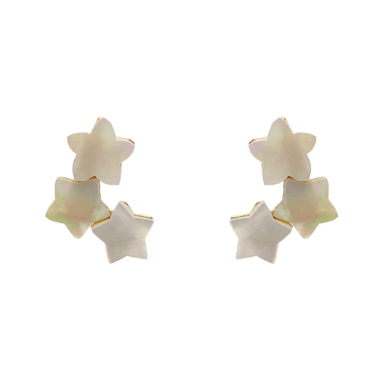 Pendientes Etoile Blanco nácar