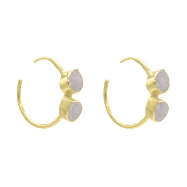 Pendientes Aros Thira Ed. Limitada Blanco