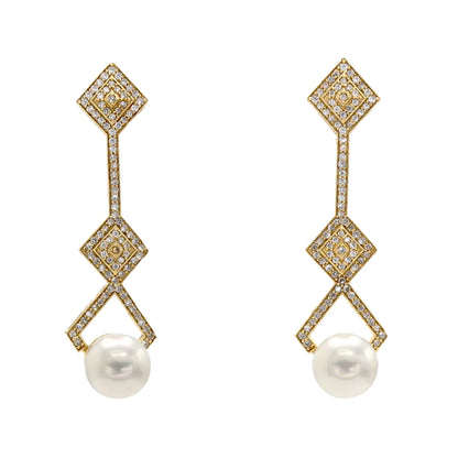Pendientes Art Déco Shine Perla