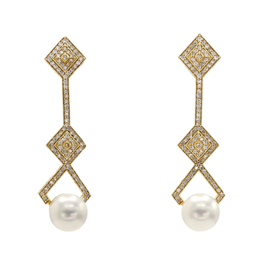 Pendientes Art Déco Shine Perla
