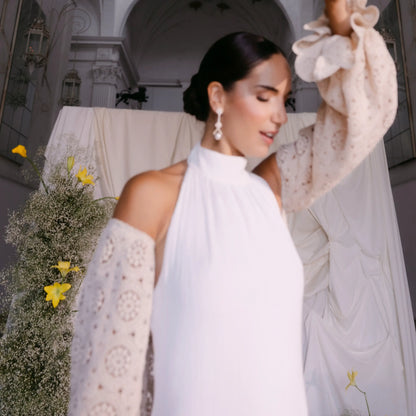 Pendientes Art Déco Shine Perla