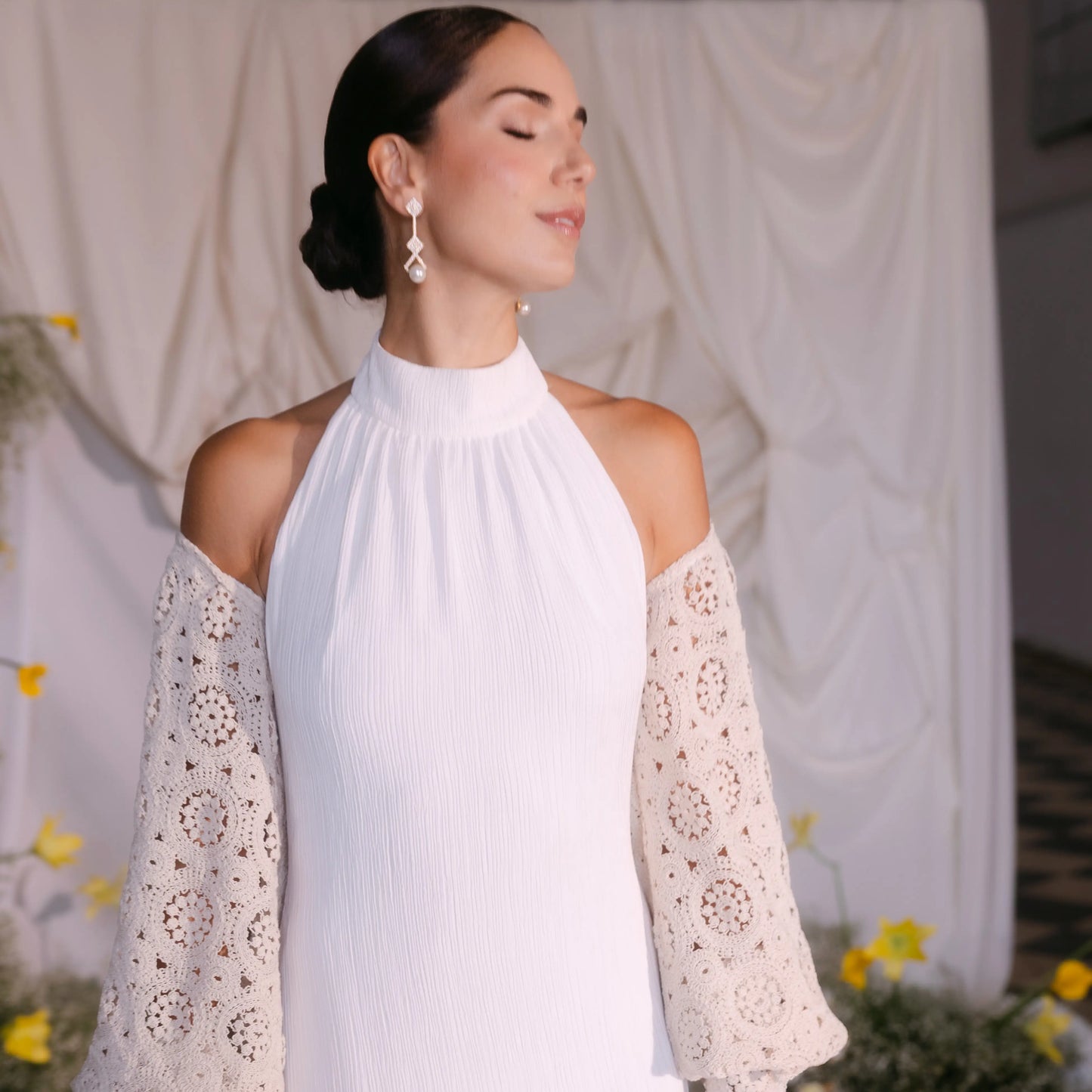 Pendientes Art Déco Shine Perla