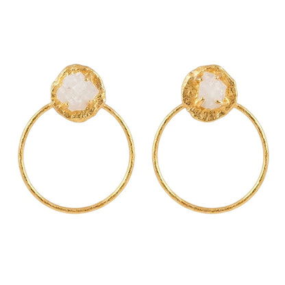Pendientes Belora Rough Blanco