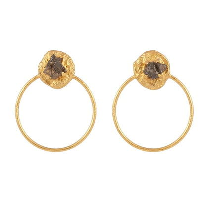 Pendientes Belora Rough Negro