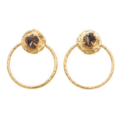 Pendientes Belora Rough Negro