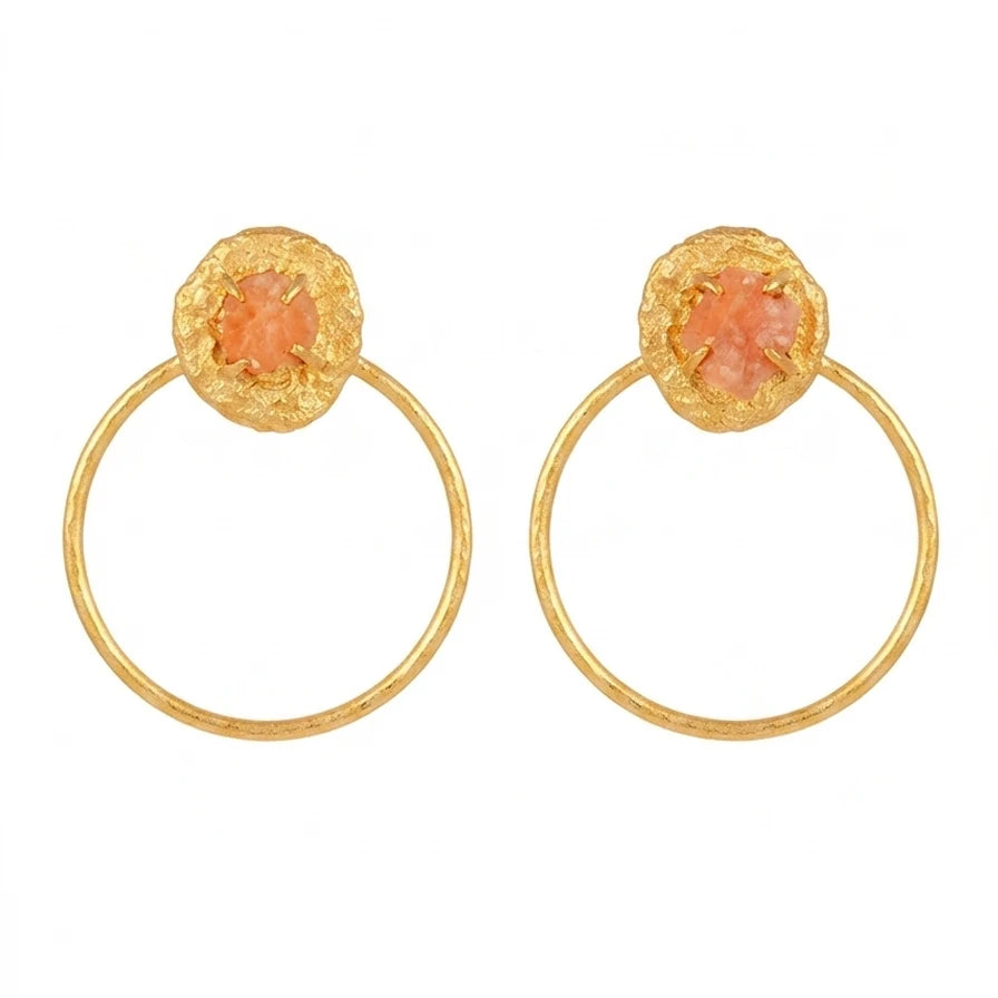 Pendientes Belora Rough Naranja