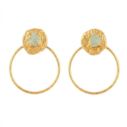 Pendientes Belora Rough Verde Agua