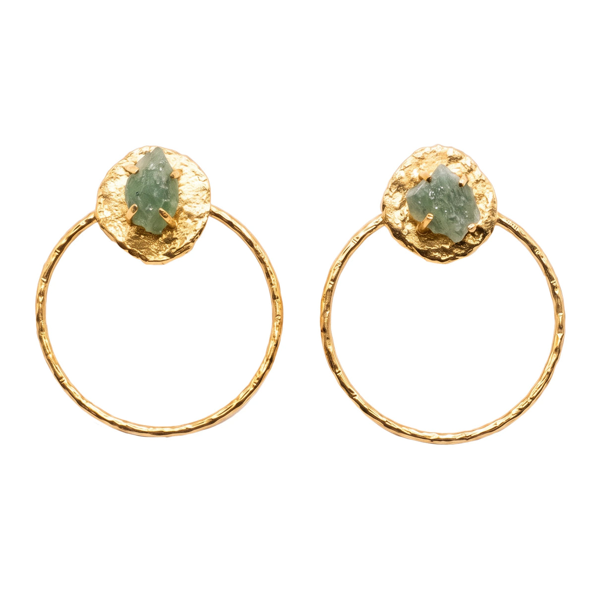 Pendientes Belora Rough Verde Agua