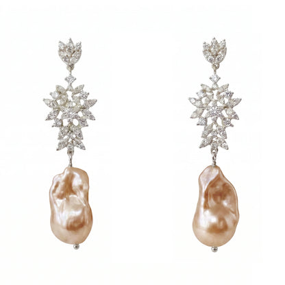 Pendientes Brillán Plata Shine Perla