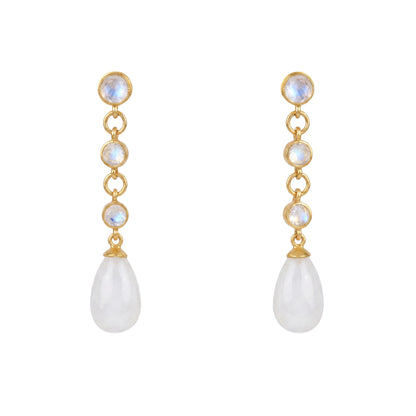 Pendientes Brisel Shine Piedra lunar