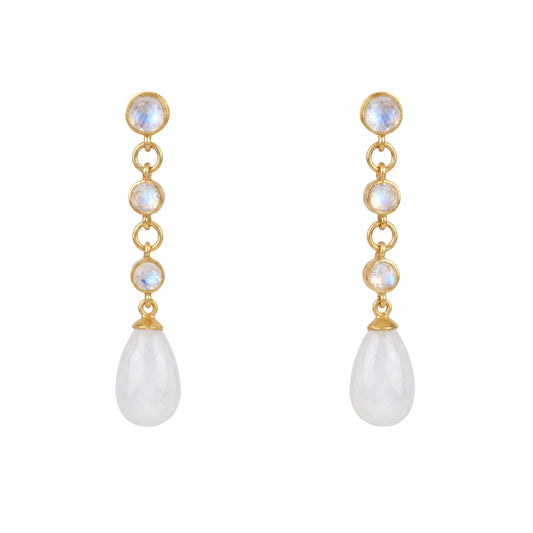 Pendientes Brisel Shine Piedra lunar