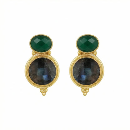 Pendientes Bubbles Verde y Labradorita