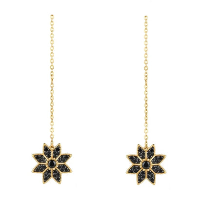 Pendientes Cadena Star Negro Shine