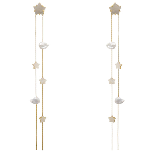 Pendientes Cascade Perlas y nácar
