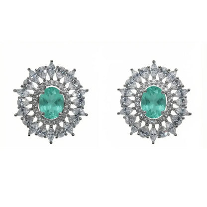 Conjunto Pendientes Cilla + Choker Cella Plata Verde