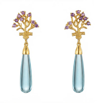 Light Blue Couplet Earrings