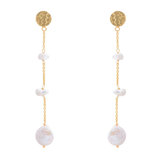Pendientes Crisálida Perlas