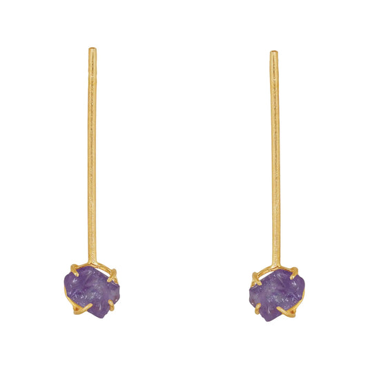 Pendientes Cristalia Rough Morado