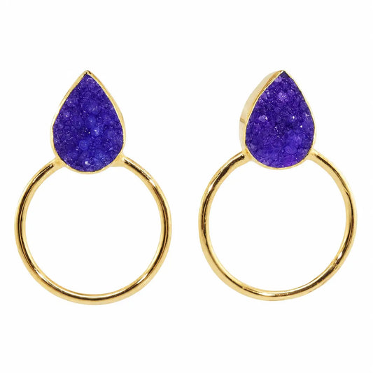 Pendientes Diwa Big Azul morado