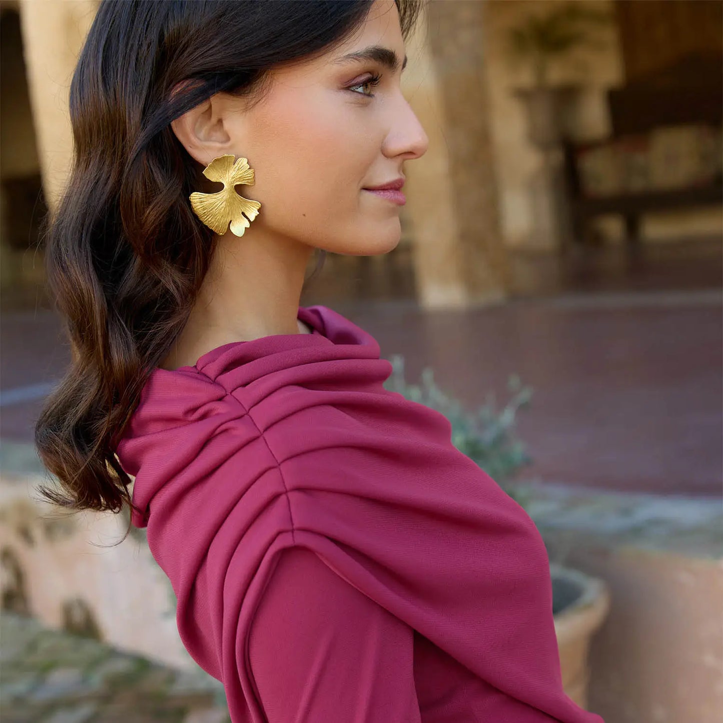 Double Ginkgo Earrings