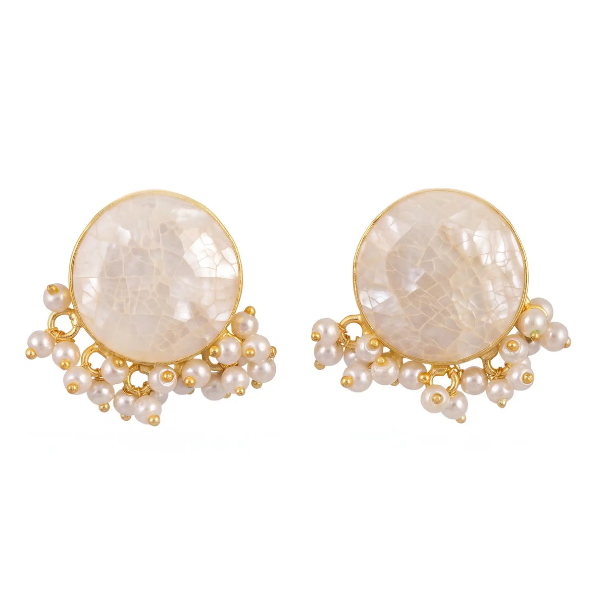 Pendientes Elara Blanco perlas