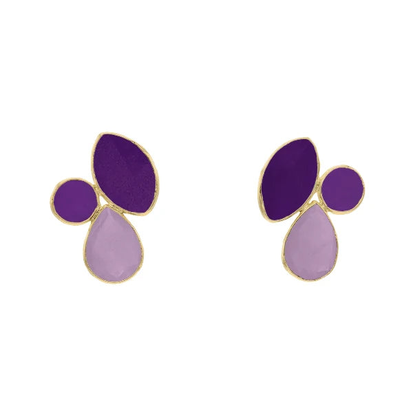 Pendientes Escila Ed. Limitada Amatista, Morado y Malva