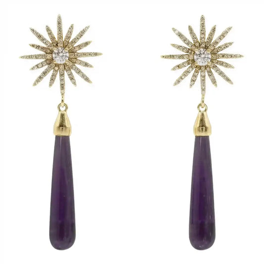 Andalusian Star Earrings M Purple