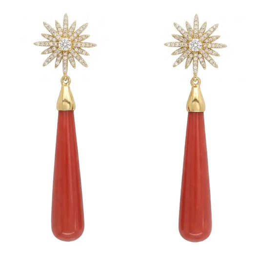 Andalusian Star Earrings S Red
