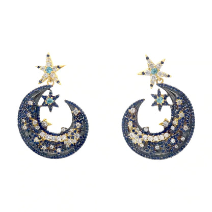 Pendientes Firmamento Azul noche Shine