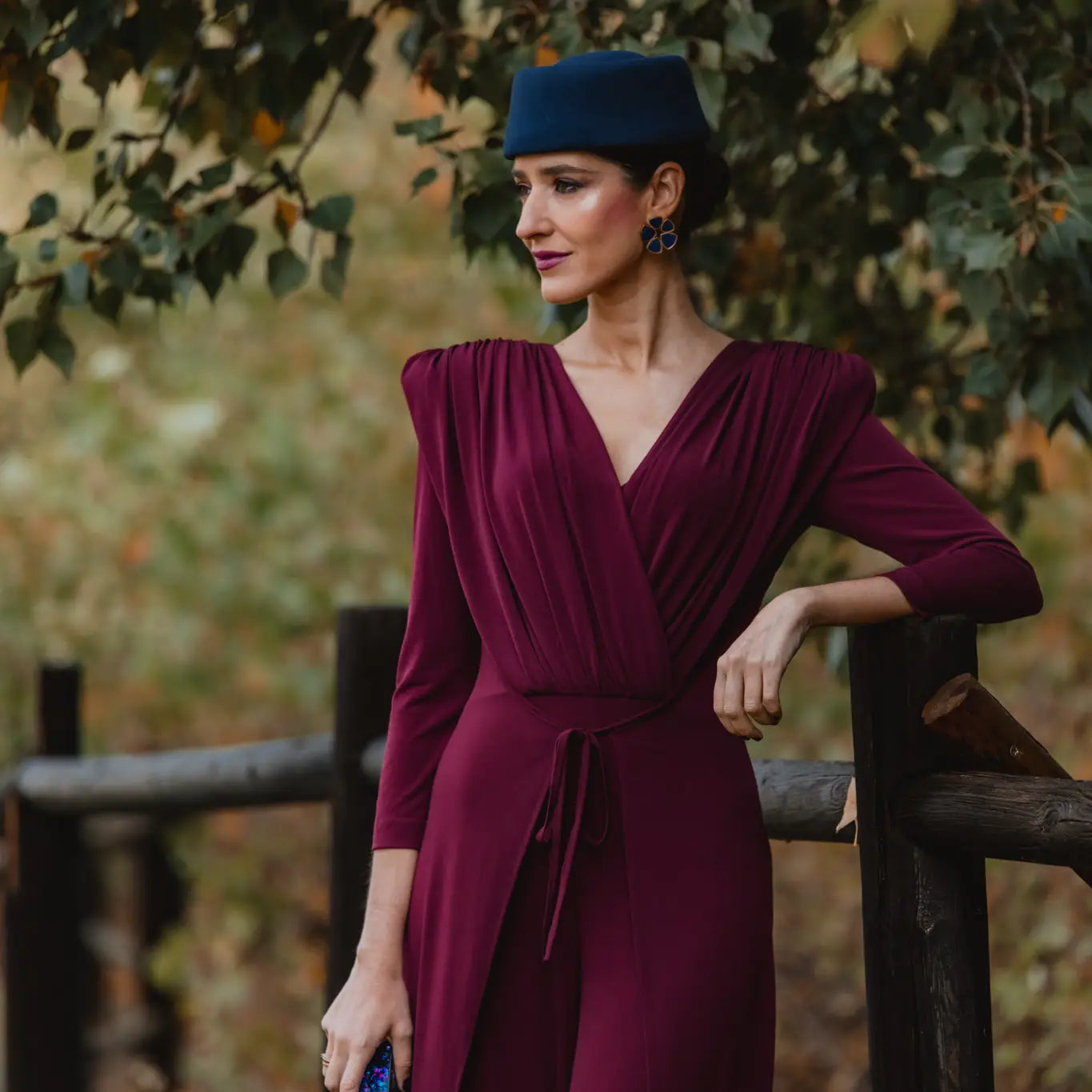 Pendientes Flor Batres Azul Lapis