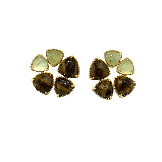 Pendientes Flor Cardona Ed. Limitada Verde y Marrón