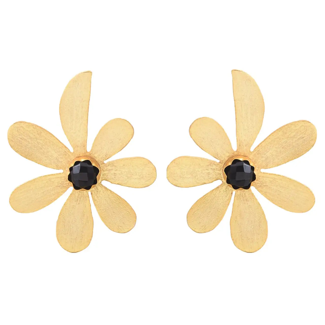 Pendientes Flor Jadea Negro