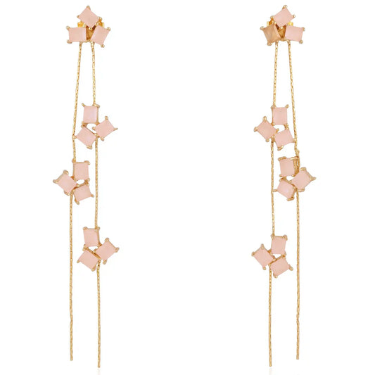 Pendientes Florescer Deluxe Ed. Limitada Rosa Cuarzo