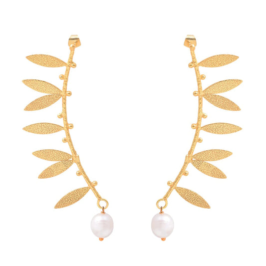 Pendientes Fronda Perla