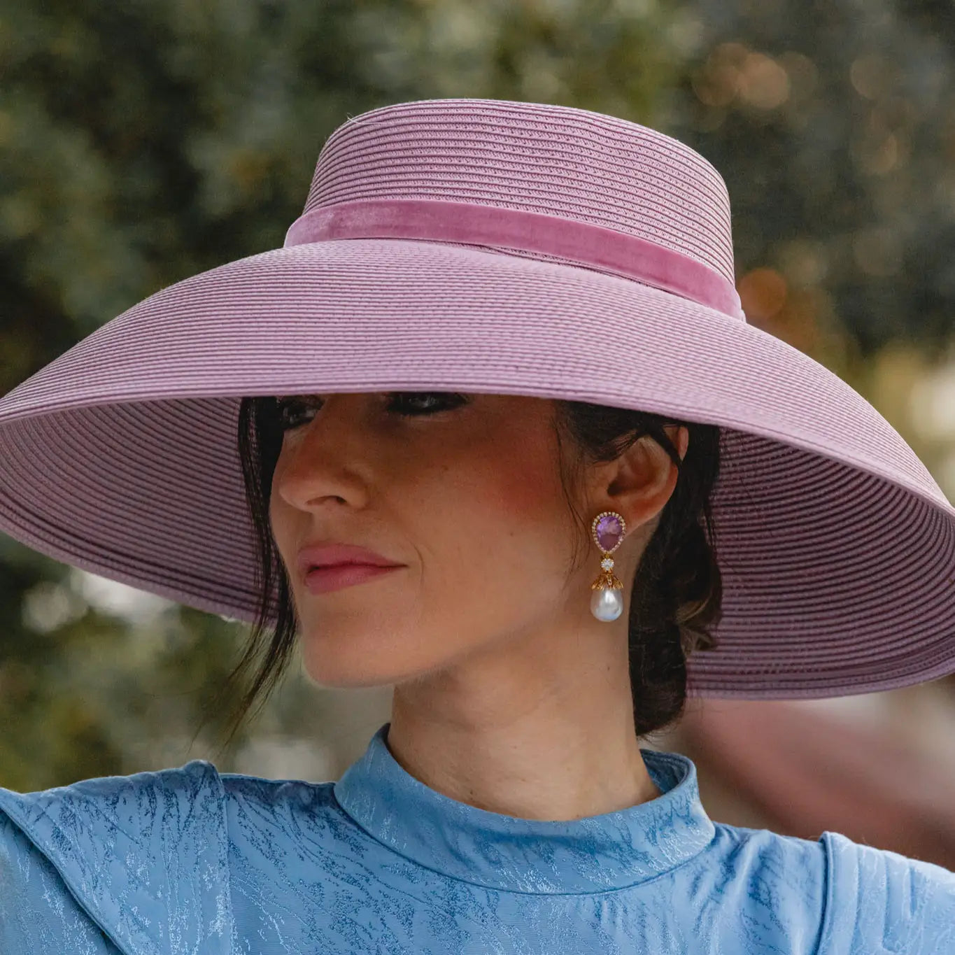 Lilac and Pearl Galera Earrings