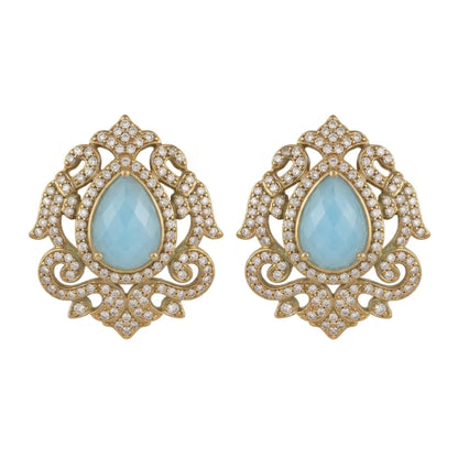 Pendientes Genoveva Azul Turquesa