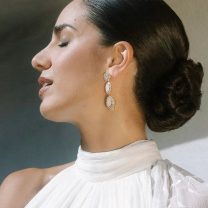 Pendientes Glissen Shine y Blanco nácar