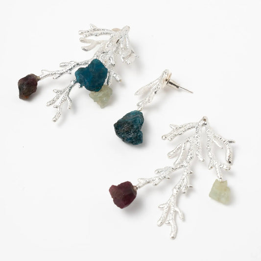 Pendientes Gobiidae Desmontable Ed. Limitada Plata Multicolor