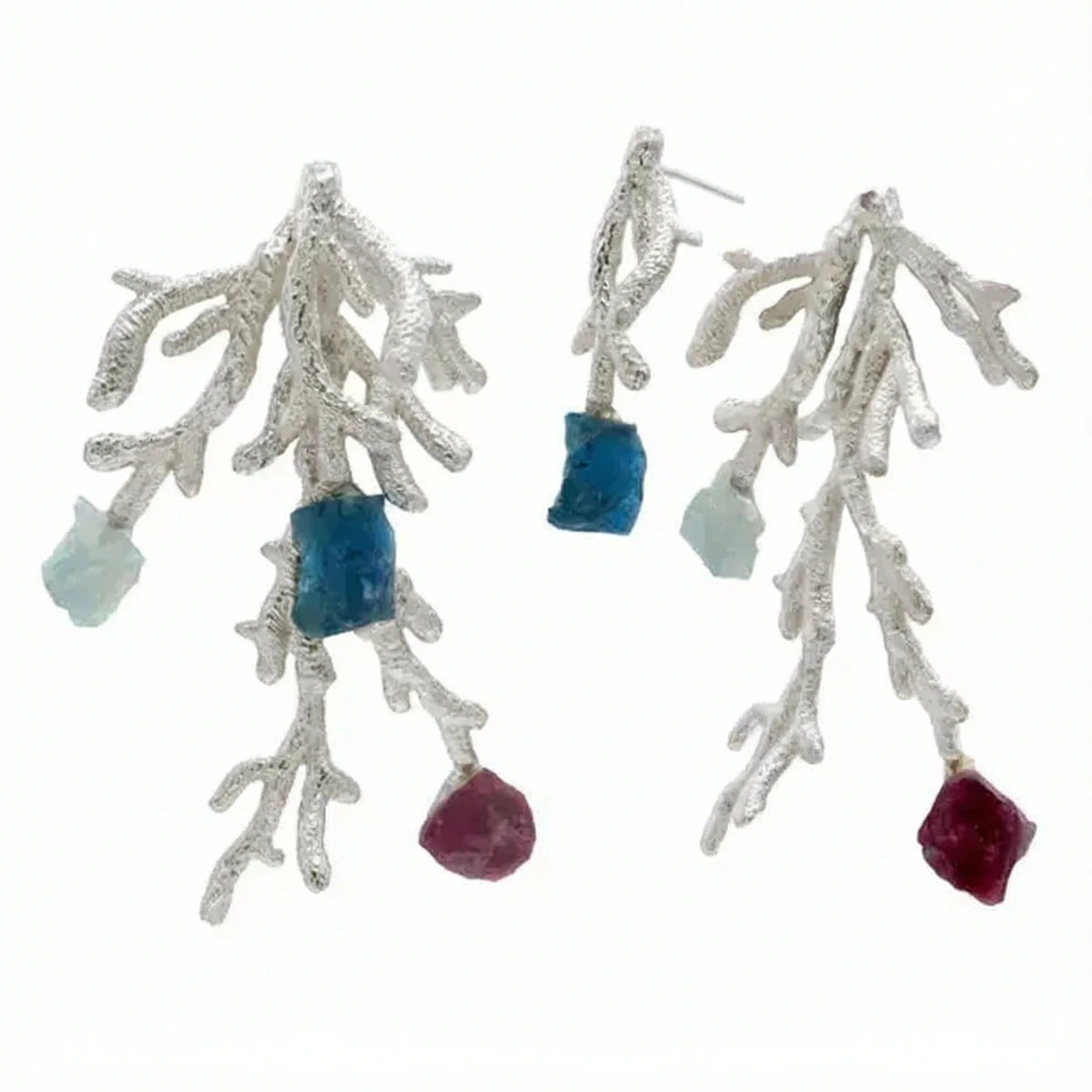 Pendientes Gobiidae Desmontable Ed. Limitada Plata Multicolor