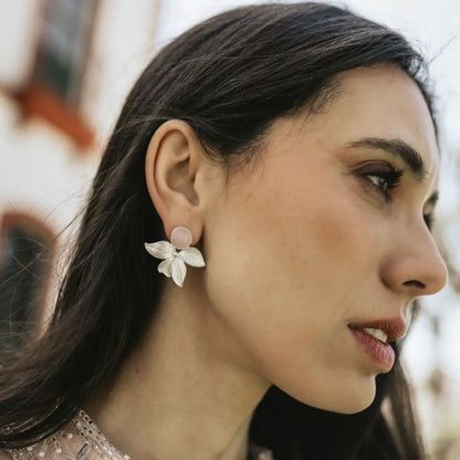 Pendientes Gràcia Ed. Limitada Plata Rosa claro