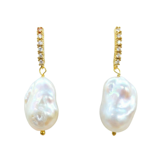 Pendientes Imperial Barroca Shine Perla