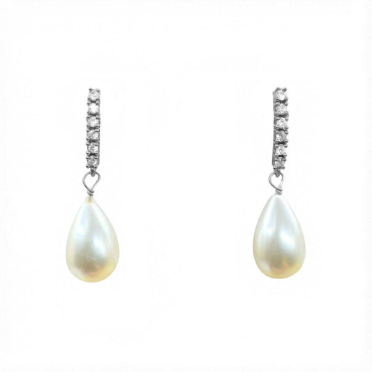 Pendientes Imperial Gota Ed. Limitada Plata Shine Perla