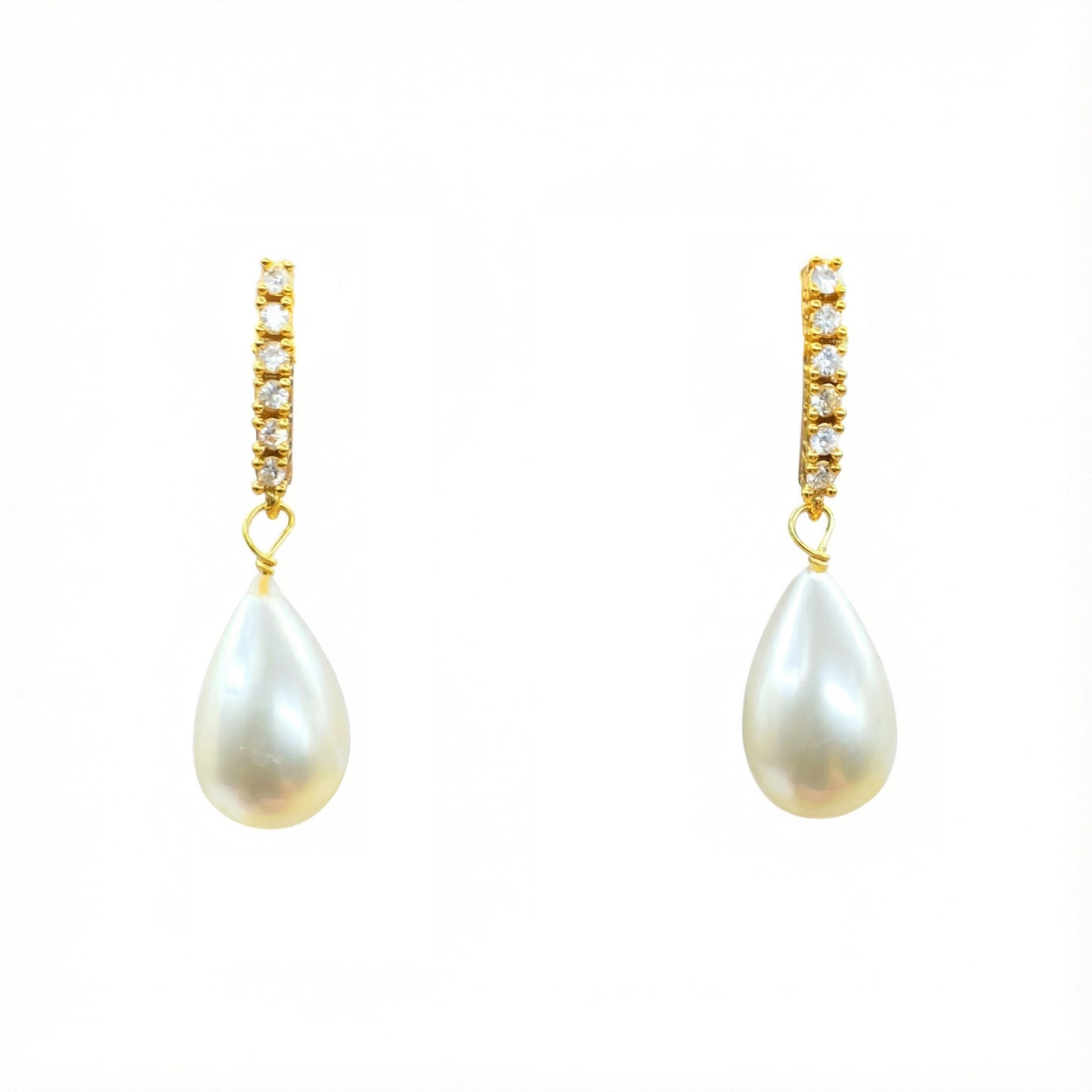 Pendientes Imperial Gota Shine Perla