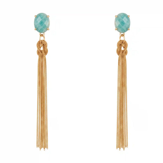 Pendientes Joan Ed. Limitada Verde agua amazonita
