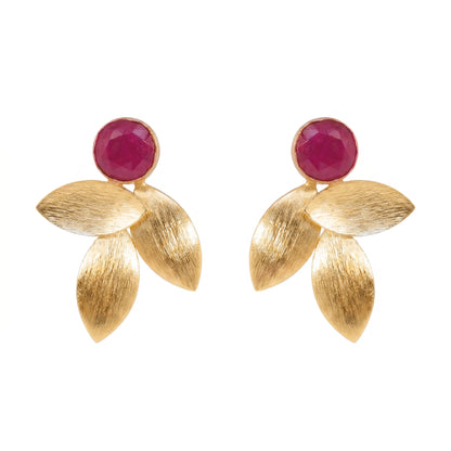 Pendientes Lino Rubí