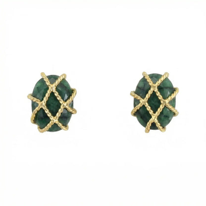 Lorena Dark Green Earrings