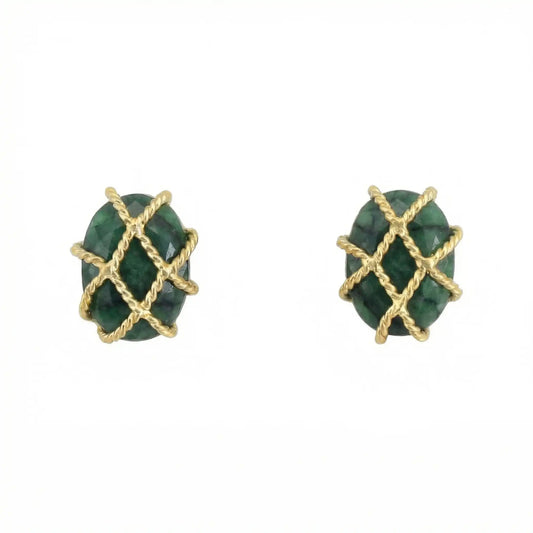 Lorena Dark Green Earrings