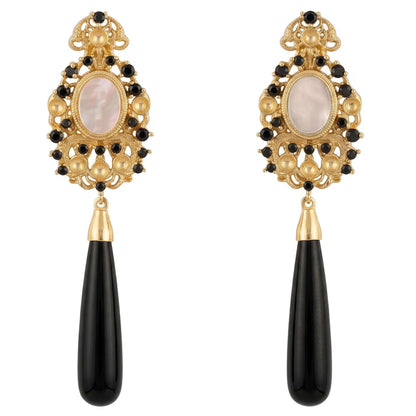 Pendientes Magdalena Blanco y Negro