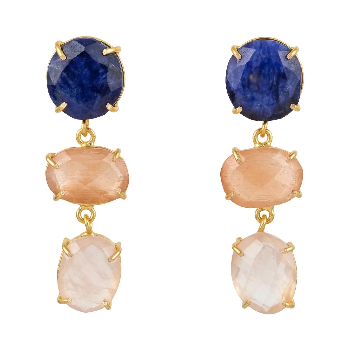 Pendientes Martis Azul, Naranja y Rosa